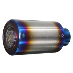 Universal 28-51mm Motorrad Zylinder Auspuff Schalldämpfer Rohr-Bläuen/Carbon Fiber