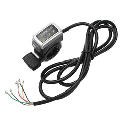 7/8" Electric Bike Handlebar Speed Battery Indicator Thumb Throttle with Self-Lock