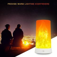 Tischlampe mit Flammeneffekt – wiederaufladbares Nachtlicht über USB für Restaurant, Bar, Schlafzimmer, Wohnzimmer-Dekor