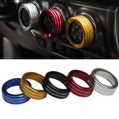3pcs Set Aluminum Air Conditioning Knob Rings for Toyota YARiS L 14-15 New Vios