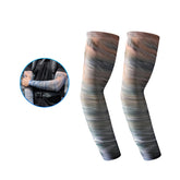 Herren-Set aus Eisseide mit Sonnenschutz und abstraktem Druck für den Außenbereich, Fahrradhandschuhe