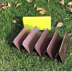 10-Platten-Windschutzscheibe aus Bronze, zusammenklappbar, für Camping-Gasherd – Windschutzscheibe aus Aluminiumlegierung für das Kochen im Freien