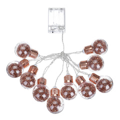 Lichterkette mit 10 LED-Birnen – Feenlampe für Terrasse, Party, Hof, Garten, Hochzeit, Heimdekoration, Nachtlicht