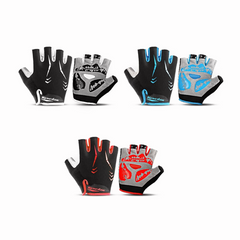 Herren Nylon Outdoor Sport Radfahren Atmungsaktive Halbfinger Fitness Handschuhe