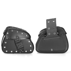 Motorrad-Satteltaschen aus PU-Leder, schwarz, Passwortschloss, universelle Passform, seitliche Aufbewahrung, 1 Paar
