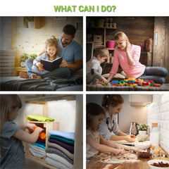 Über USB wiederaufladbare LED-Schrankleuchte - Kabellose Nachtlampe mit Bewegungssensor und Magnetstreifen für Schrank/Garderobe