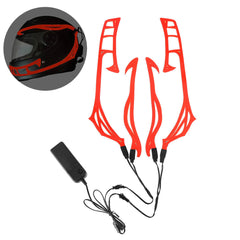 Universal Motorcycle Helmet LED Signal Light Flashing Strip Luminous Sticker
