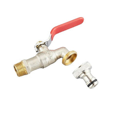 1/2 Zoll Außenwasserhahn aus Messing – Gartenhahn, Wasserarmatur, Hausanschluss, Tankadapter