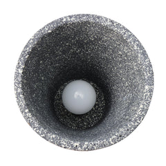 Moderne Pendelwandlampe aus Beton mit Holzplatte und 1,5 m langem Kabel als Deckenlampe