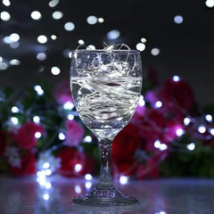 LED-Lichterkette mit Musik, silbernem Draht, funkelnde Sternenlichterkette mit Fernbedienung, Timer und Tonaktivierung