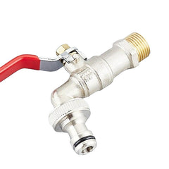 1/2 Zoll Außenwasserhahn aus Messing – Gartenhahn, Wasserarmatur, Hausanschluss, Tankadapter