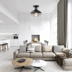 Vintage Industrial Pendant Light - Ceiling Lamp Fixture for Office/Home, Bulb Not Included