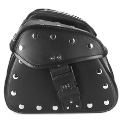 Motorrad-Satteltaschen aus PU-Leder, schwarz, Passwortschloss, universelle Passform, seitliche Aufbewahrung, 1 Paar