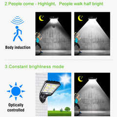 72/108 COB Solar LED Street Lights - 3 Modes, Waterproof, Remote Control, Outdoor Security Garden Lighting
