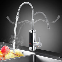 3KW Instant Hot Water Tap Electric Faucet Heater with Temperature Display for Kitchen