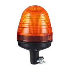 60 LED Amber Rotating Flashing Beacon Light, DIN Pole Mount, 12/24V Tractor Warning Lamp