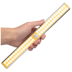Über USB wiederaufladbare LED-Schrankleuchte - Kabellose Nachtlampe mit Bewegungssensor und Magnetstreifen für Schrank/Garderobe