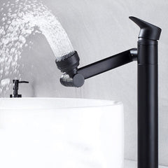 Bathroom & Kitchen Basin Faucet - 360 Degree Mixer Sink Tap with Single Lever and Hose for Washbasin