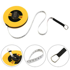 Rundes Maßband aus Fiberglas und Leder für Holzbearbeitungswerkzeuge, 10–50 m