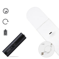 Über USB wiederaufladbares LED-Nachtlicht mit PIR-Bewegungssensor, 1 W, 2 Modi, magnetische Basis