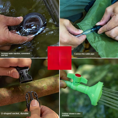 Tragbarer 20-Liter-Wasserbeutel mit Solarheizung für Outdoor-Camping, Wandern, Klettern – zusammenklappbare Dusch- und Badeausrüstung