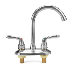 Modern Chrome Double Sink Mixer Tap for Bathroom & Kitchen - Hot & Cold Water Basin Faucet