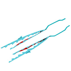 2 Stück Motorrad-LED-Helm im Haifisch-Stil, Nachtsignal-Lichtleiste – leuchtender modifizierter Helmaufkleber
