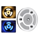 100 mm dimmbare LED-Leseleuchte mit Touch-Dimmerschalter, Blau und Warmweiß, Tag-/Nacht-Autodachlampe für Wohnwagen, 10–30 V