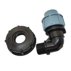 Ventilanschluss für Tonnenfass-Wassertank – 20/25/32 mm Winkelauslassadapter-Anschlussteile