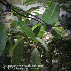 25ft G40 Globe Patio Lichterkette - Outdoor Weihnachten, Party, Garten, Hochzeit dekorative Festoon Glühbirnen