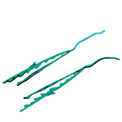 2 Stück Motorrad-LED-Helm im Haifisch-Stil, Nachtsignal-Lichtleiste – leuchtender modifizierter Helmaufkleber