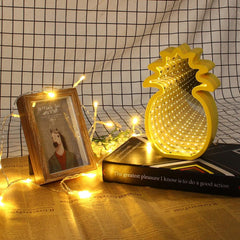 Kreatives süßes Ananas-LED-Tunnel-Nachtlicht - Weiß/Warmweiße Atmosphärenlampe für Kinder