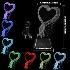 LED 3D Nachtlicht USB - Kreative, energiesparende Nachttischlampe für Zuhause