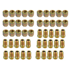 50 x M10 Kupfer-Bremsrohrverschraubungen, 25 männlich + 25 weiblich für 3/16 Zoll Rohr – metrische Muttern
