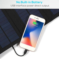 75W Foldable Solar Panel USB Charger - Portable, Waterproof, 5V for Outdoor Mobile Power and Sun Charging