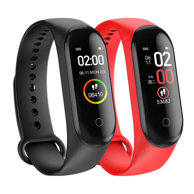 Waterproof Smart Fitness Wristband Heart Rate Blood Pressure Tracker Bracelet