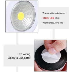Superhelle, kabellose COB-LED-Unterschrankleuchte – batteriebetriebene Nachttischlampe für Schrank, Kleiderschrank, Nachttisch und Küche