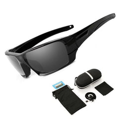 Polarisierte Wandersonnenbrille – Camouflage-Rahmen in Schwarz, UV400-Schutz, Sport- und Campingbrille, Kletterbrille