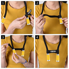 Wiederaufladbare LED-Buchlampe – flexibles, freihändiges Leselicht mit USB für die Nacht, zum Stricken und Camping