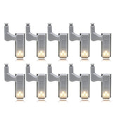 10pcs LED Smart Touch Induction Cabinet Lights - Hinge Sensor Night Lights for Closet, Wardrobe, Cupboard