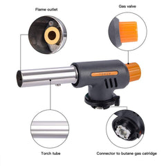 Portable Flame Gas Burner Torch Lighter for Cooking, BBQ, Camping, Picnic, Welding Equipment