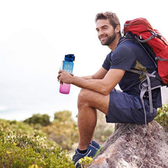 1000 ml auslaufsichere, BPA-freie Sport-Wasserflasche mit Zeitmarkierung – tragbar zum Klettern, Camping und für Outdoor-Aktivitäten