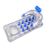 Aufblasbare Schwimmreihe, Sommer-Wasserhängematte aus PVC – Schwimmliege für den Pool für Strand und Wassersport