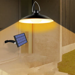 LED Solar Panel Powered Pendant Light - Waterproof Indoor/Outdoor Lamp for Camping, Garden, Yard, Cafe, Bar, Club, Shed