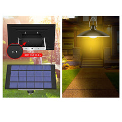 LED Solar Panel Powered Pendant Light - Waterproof Indoor/Outdoor Lamp for Camping, Garden, Yard, Cafe, Bar, Club, Shed