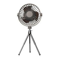 Über USB wiederaufladbarer multifunktionaler Mini-Ventilator mit LED-Licht – tragbar für Camping, Schreibtisch und Deckeneinsatz