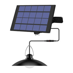 LED Solar Panel Powered Pendant Light - Waterproof Indoor/Outdoor Lamp for Camping, Garden, Yard, Cafe, Bar, Club, Shed