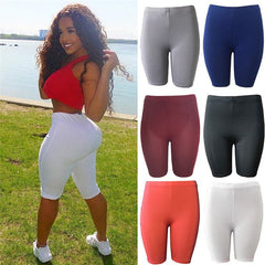 Schnelltrocknende Fitness-Bike-Shorts mit hoher Taille für Damen - Schwarz, Rot, Grau