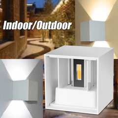 Wasserdichte 7W Aluminium Cube COB LED Wandleuchte - Moderne 220V Heimbeleuchtung