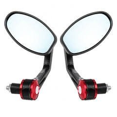 Universal Handlebar Rearview Side Mirrors for Motorcycle and Scooter - Pair, Left & Right